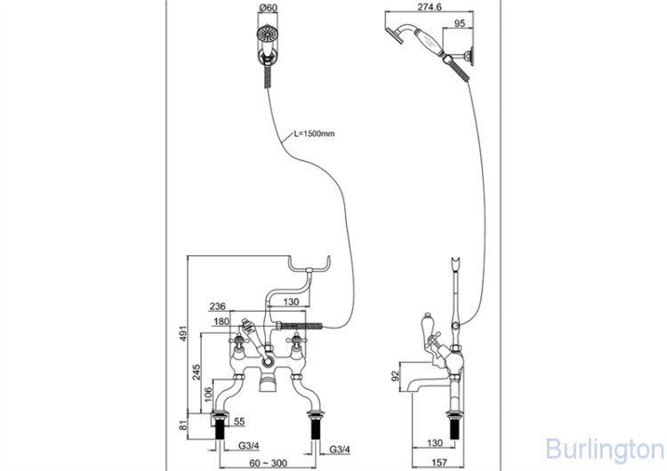 Душевая стойка сосмесителем 