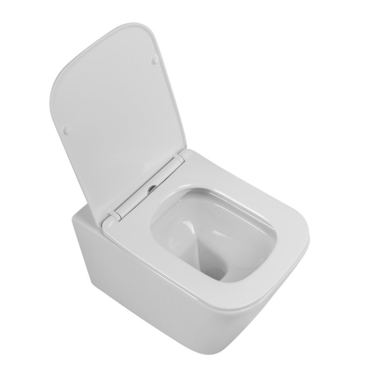 Унитаз подвесной безободковый с сиденьем Cezares BB7107CHR/SC