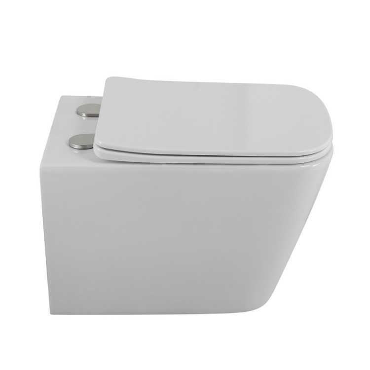 Унитаз подвесной безободковый с сиденьем Cezares BB7107CHR/SC