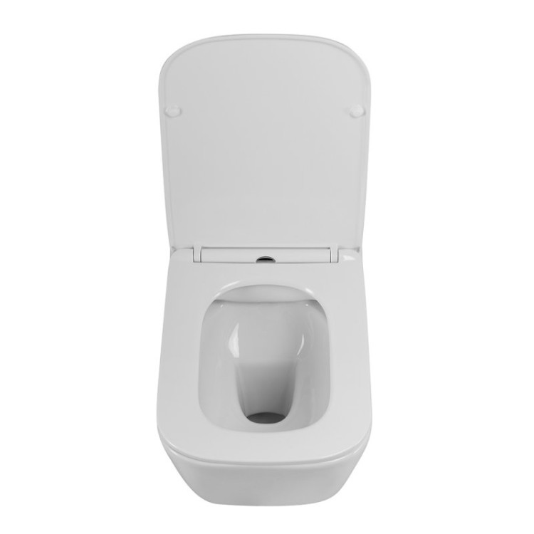 Унитаз подвесной безободковый с сиденьем Cezares BB7107CHR/SC