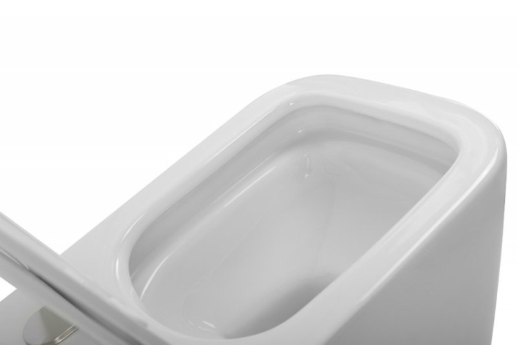 Унитаз подвесной безободковый с сиденьем Cezares BB7107CHR/SC