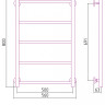 Полотенцесушитель водяной Стилье Версия-КН 800х500 (5) П 20х20 Белый