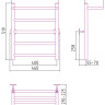 Полотенцесушитель водяной Стилье Универсал-54 600х400 (Полка + 4) П 21 Без покрытия
