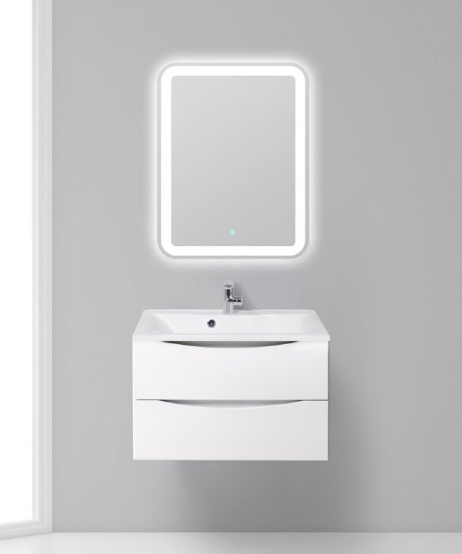 База под раковину подвесная с двумя выкатными ящиками, 750x450x500 BelBagno MARINO-750-2C-SO-BL-P