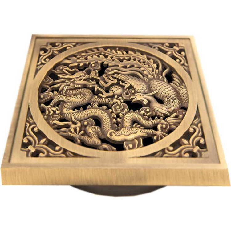 Решетка для трапа Bronze de Luxe Дракон 10x10 21986