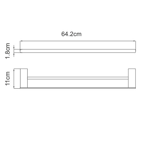 WasserKRAFT Sauer K-7940 Держатель полотенец двойной