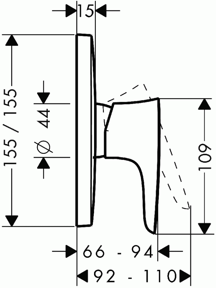 Смеситель для душа Hansgrohe PuraVida 15665