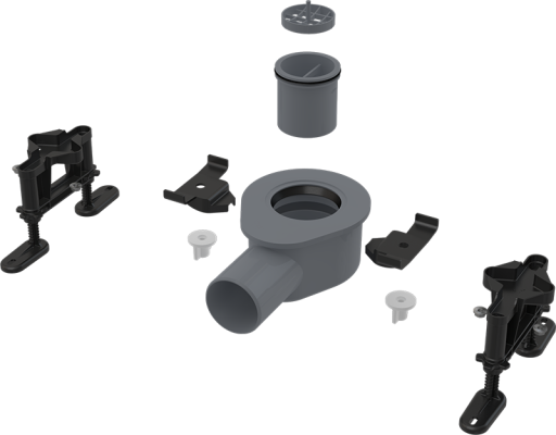 Низкий cифон DN50 и комплект регулируемых ног Alcadrain APZ-S9