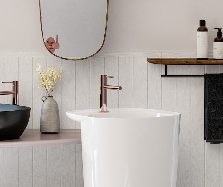 Смеситель Origin для раковины, средний, медь