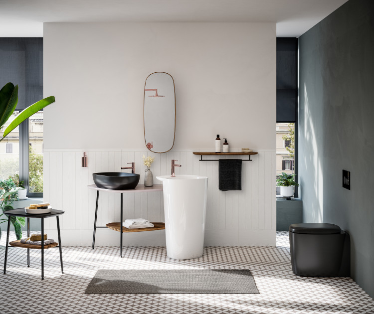 Смеситель Origin для раковины, средний, медь