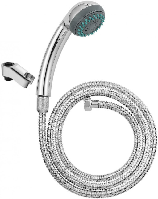 Душевой комплект Basic 1 с держателем, шлангом и двухрежимным ручным душем Jacob Delafon BASIC 1 E14328-CP