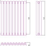 Отопительный радиатор Сунержа Эстет-00 500х405 9 секций Без покрытия
