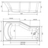 Ванна акриловая асимметричная 1Marka Convey 170*75 L