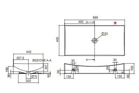Раковина Scarabeo Tsunami 8038