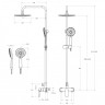 Душевая стойка со смесителем, верхним и ручным душем Cezares STYLUS-CD-IN