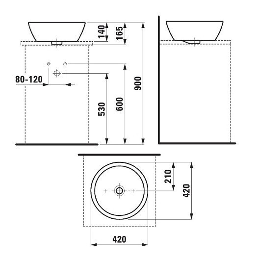 Раковина-чаша Laufen Pro B 42 8.1296.2