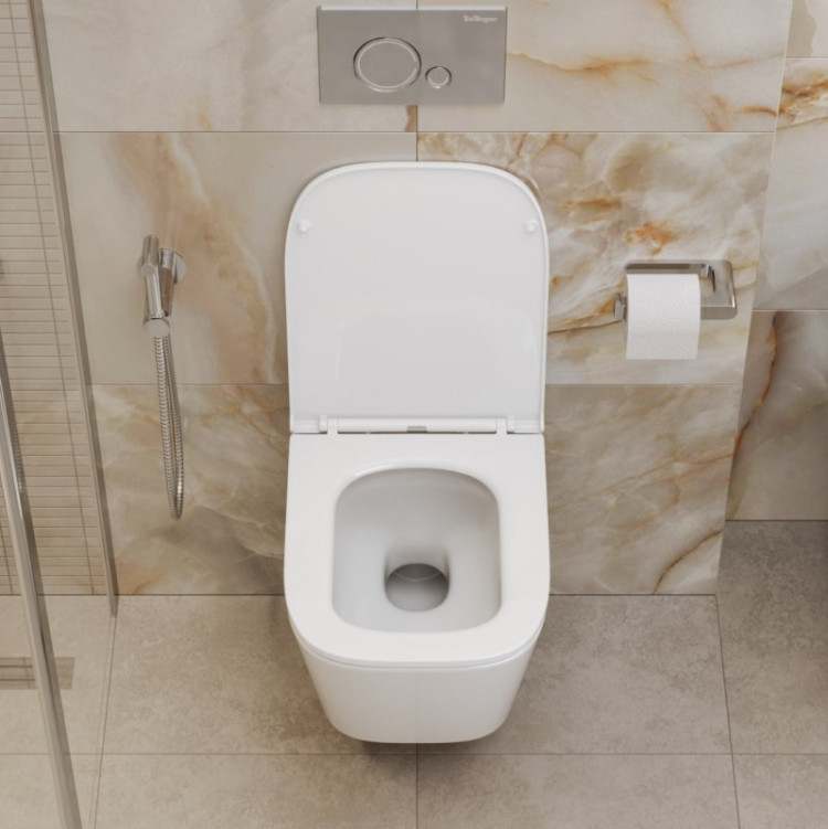 Сиденье дюропласт, soft close, металлическое крепление Cezares BB2322SC