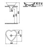 CREAVIT Раковина TP149 сердце белая