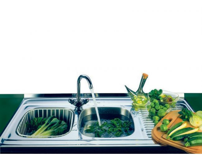 Мойка CLASSIC 100 NAT-60 1200X6002X левая в комплекте с сифоном 1071240,