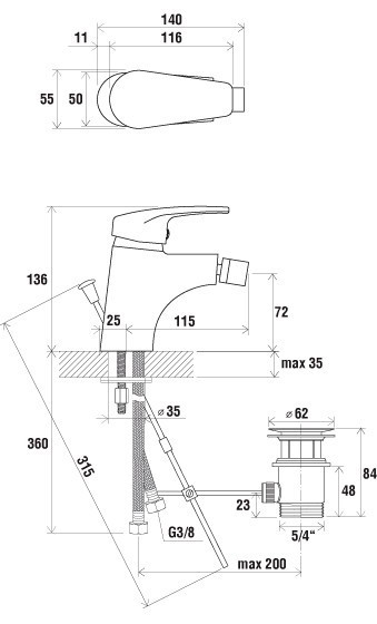 Смеситель Ravak Neo NO 055.00