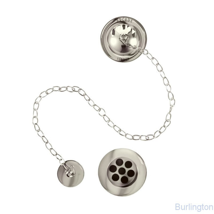 Слив-перелив с гибкой подводкой, НИКЕЛЬ