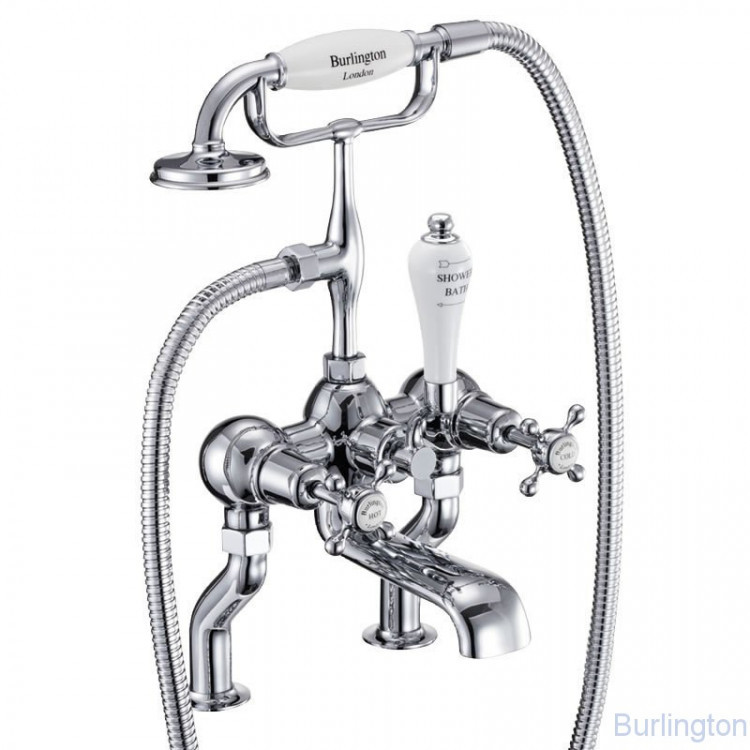 Смеситель для ванны с ручным душем, набортный [CL15]