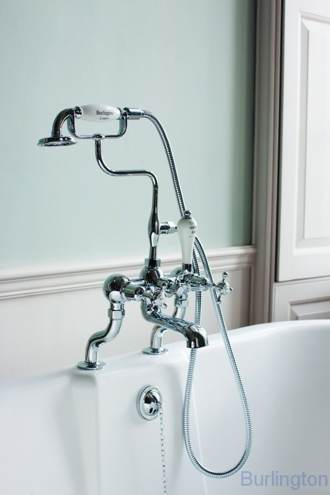 Смеситель для ванны с ручным душем, набортный [CL15]