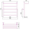 Полотенцесушитель водяной Стилье Универсал-54 600х500 (Полка + 4) П 21 Без покрытия