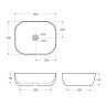 Раковина накладная керамическая BelBagno BB1302-H301