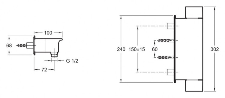 Смеситель для душа Jacob Delafon Stance E9102-CP