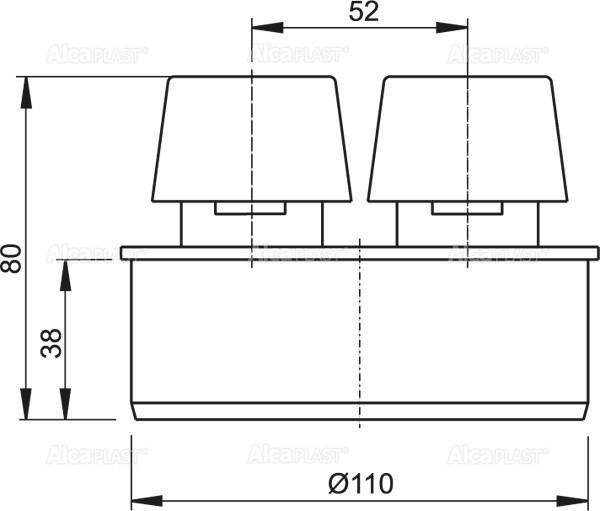 Вентиляционный клапан DN110 Alcadrain APH110
