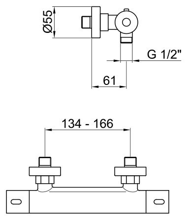 Смеситель для душа Webert Elio EL980102