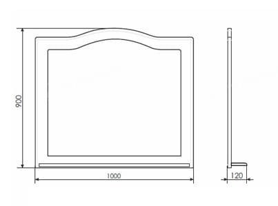 Зеркало Comforty Монако 100