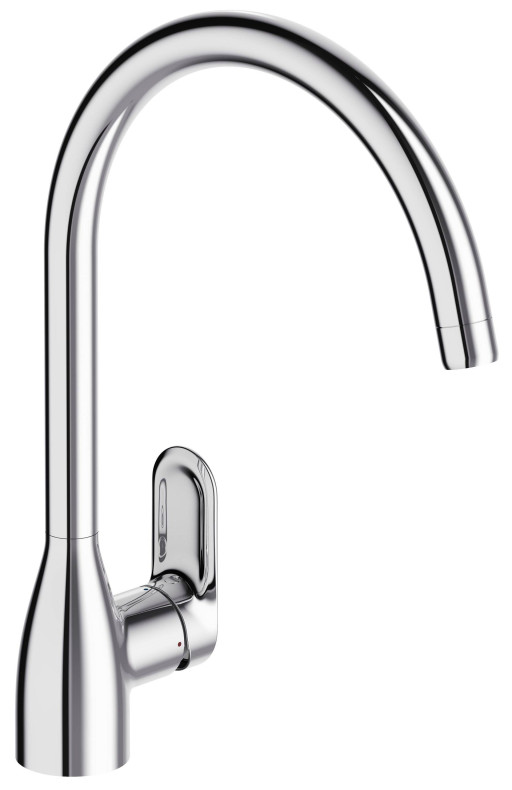 Однорычажный смеситель для кухни, поворотный излив Jacob Delafon KUMIN E99477-CP