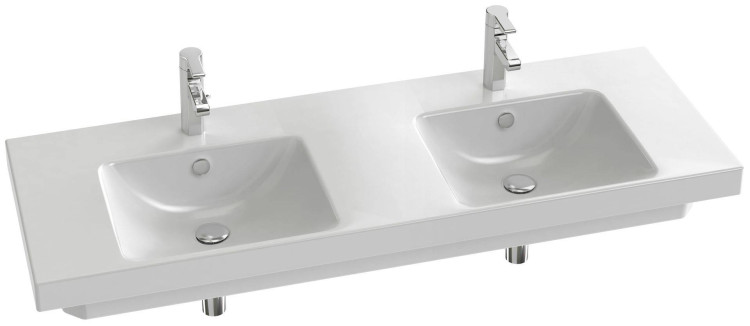 Двойная подвесная раковина-столешница 140 х 50 см Jacob Delafon ODEON UPE4779-00
