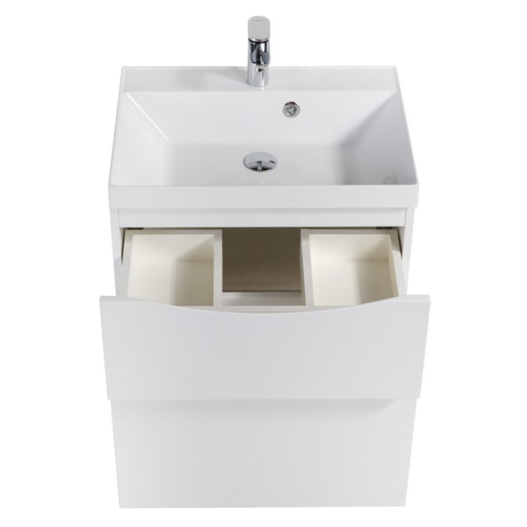 База под раковину подвесная с двумя выкатными ящиками 600x450x600 BelBagno MARINO-H60-600-2C-SO-BL-P