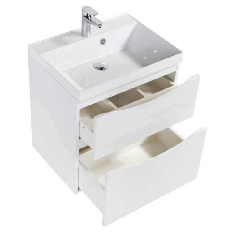 База под раковину подвесная с двумя выкатными ящиками 600x450x600 BelBagno MARINO-H60-600-2C-SO-BL-P