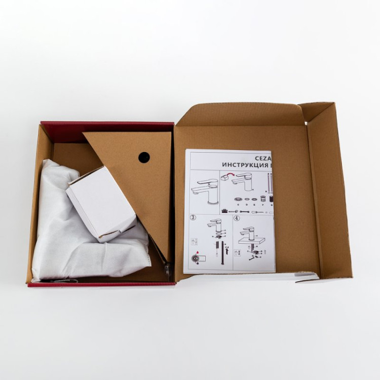 Смеситель для раковины без донного клапана Cezares SLIDER-LS-01-W0