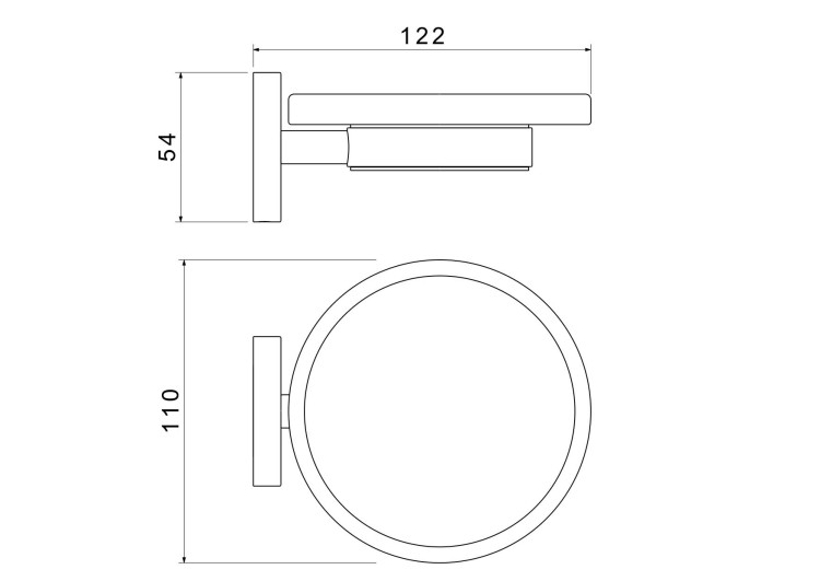 Мыльница Aquatek матовый черный AQ4103MB Европа