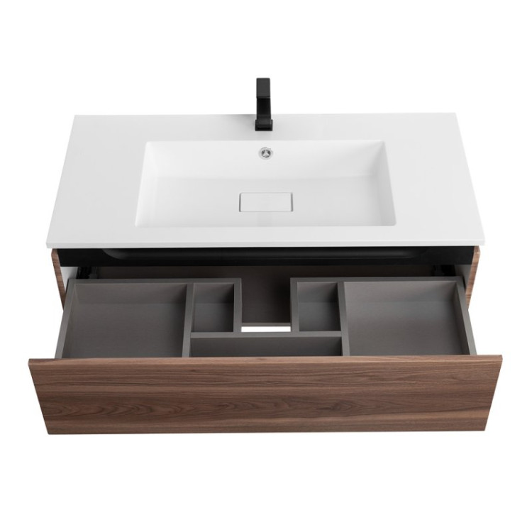 База под раковину подвесная с одним выкатным ящиком 996x476x299 мм Cezares SLIDER-1000-1C-SO-NF-P