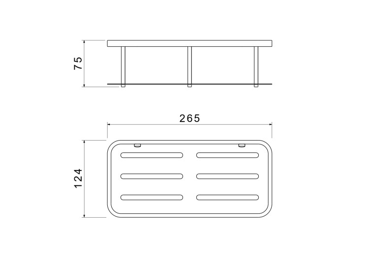Полка для душа Aquatek матовый черный AQ4936MB
