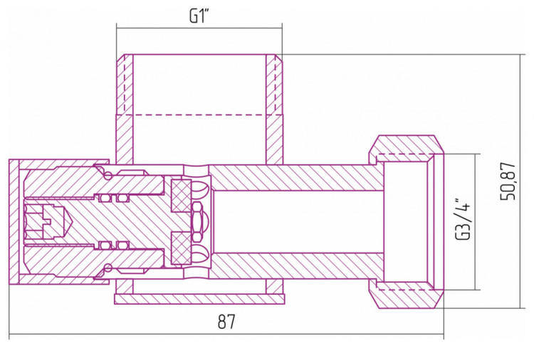 Вентиль угловой Сунержа под шестигранник Без покрытия