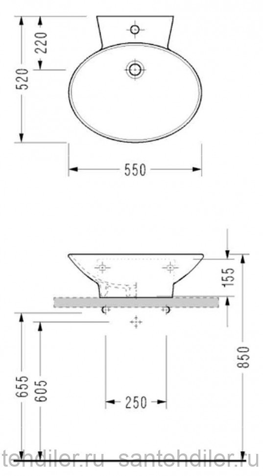 Раковина-чаша Serel 55 CH01