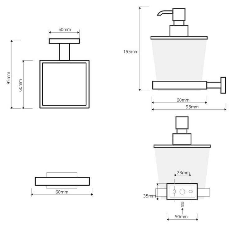 Дозатор для жидкого мыла Bemeta Plaza 118209049