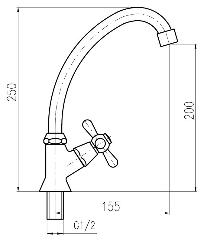 Кран для одного типа воды Rav Slezak Morava MK194