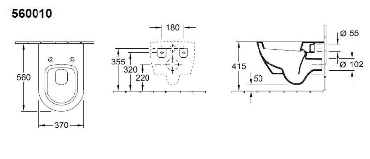 Унитаз Villeroy&Boch Subway 2.0 560010R1 подвесной