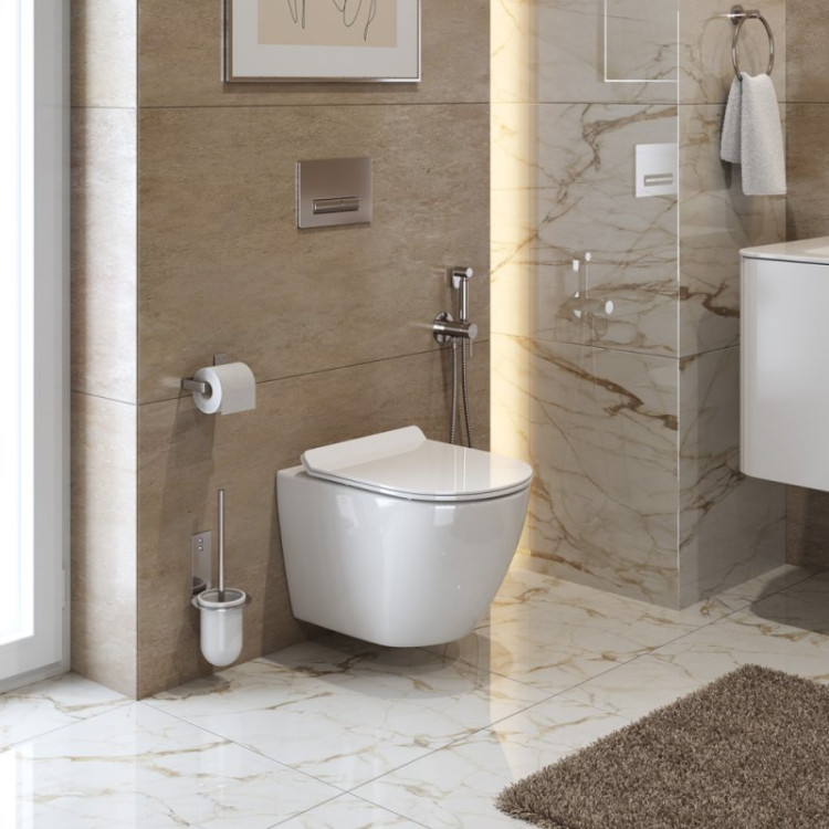 Сиденье дюропласт, soft close, металлическое крепление Cezares CZR-2316-SC