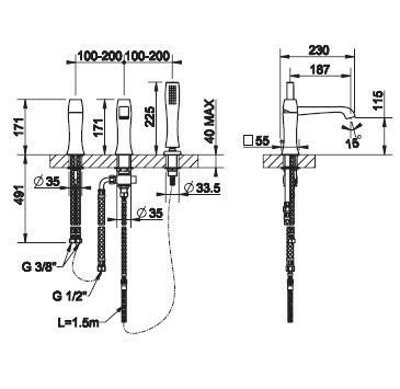 Смеситель Gessi Mimi 31137.031