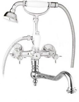 Смеситель для ванны с поворотным изливом и ручным душем Cezares LORD-VDF-01-M