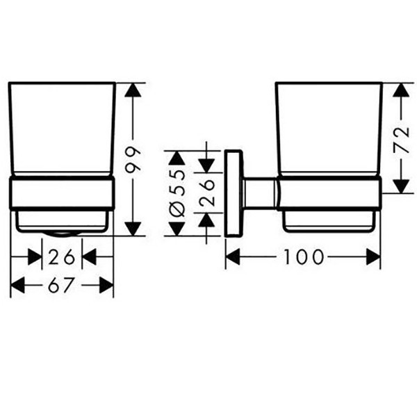 Стакан для зубных щеток Hansgrohe Logis Universal 41718000